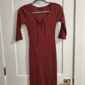 Topshop red dress